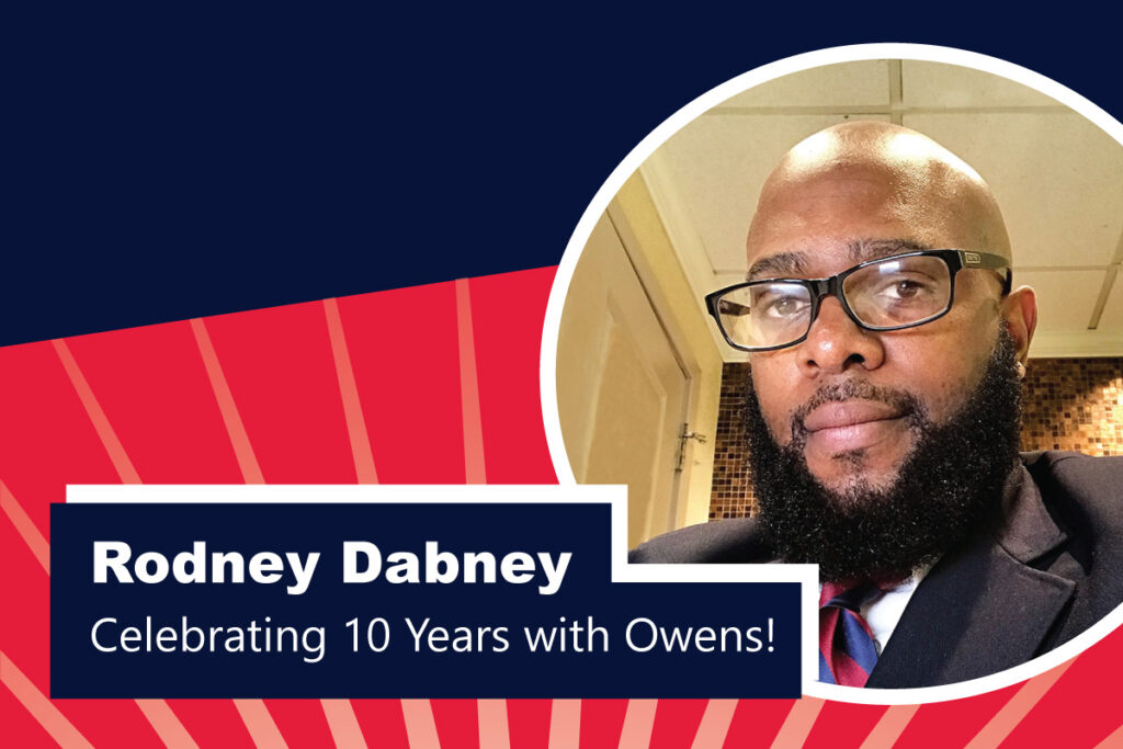 TEAM MEMBER SPOTLIGHT - RODNEY DABNEY CELEBRATES 10 YEARS WITH OWENS REALTY SERVICES 5 Rodney Dabney Cover Image